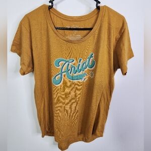 Ariat Boot Spur Logo Mustard Graphic T-Shirt, Large